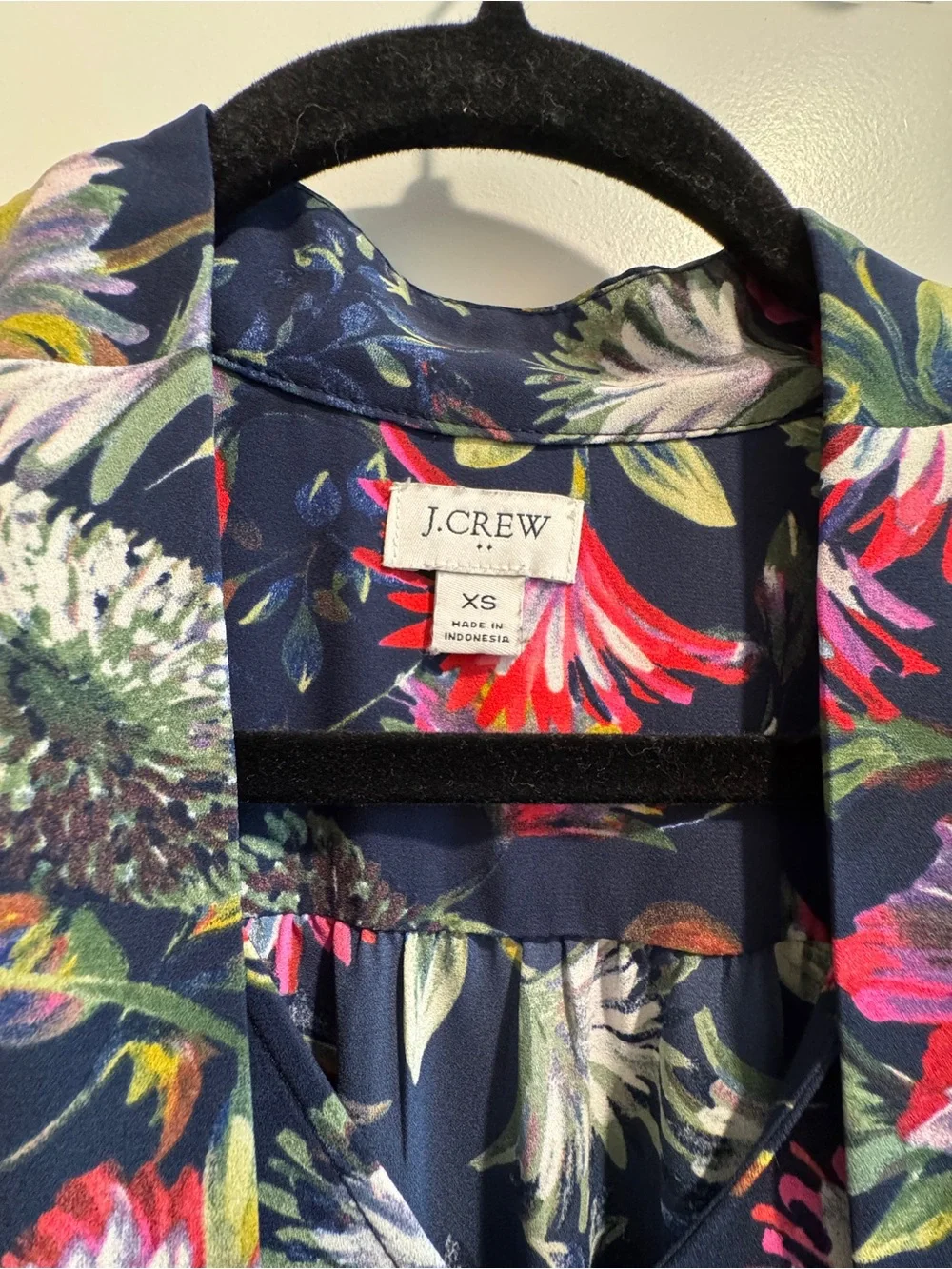 J. Crew Navy Tropical Dress